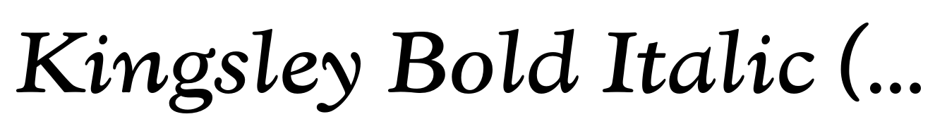Kingsley Bold Italic (TC)